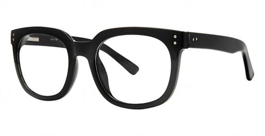 Parade Q Series 1829 Soft Square Eyeglasses in Black — unisex wide-bridge plastic frame