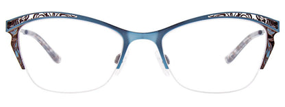 Easy Clip EC522 Modified Oval Eyeglasses — Sunglass Clip-On Included