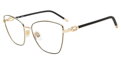 Black:
Furla VFU549 Butterfly Eyeglasses in Black — women's full rim frame, adjustable nose pads, prescription-ready
