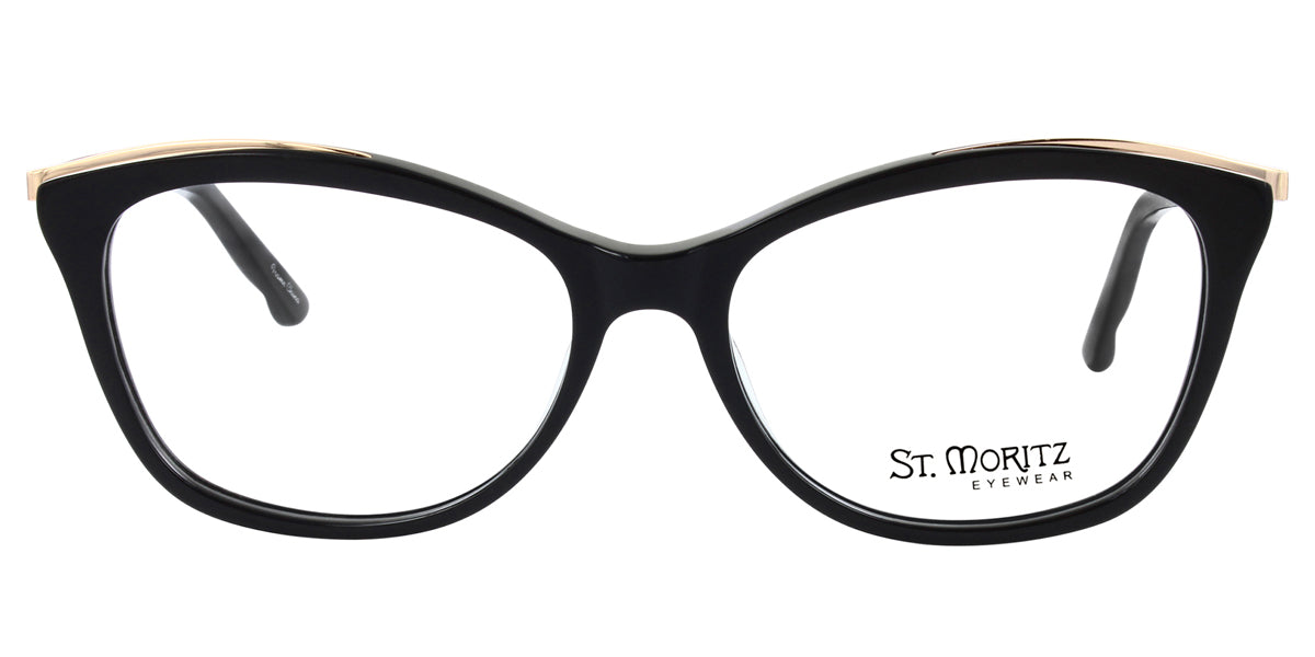 Black ST. MORITZ Belmont Eyeglasses
