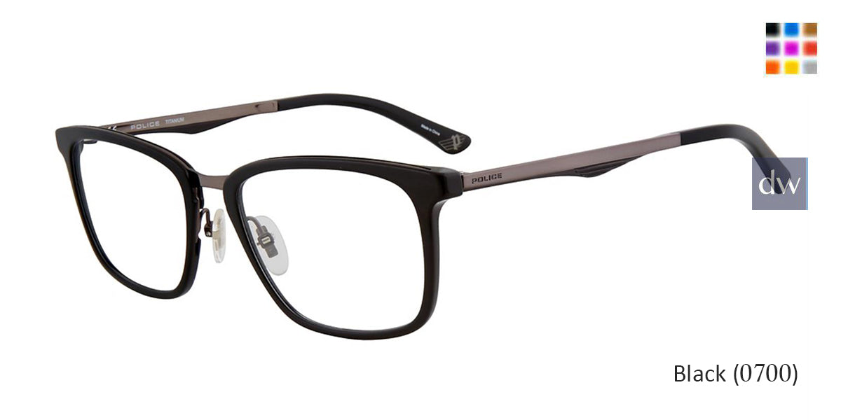 Black(0700) Police VPL684 Eyeglasses.