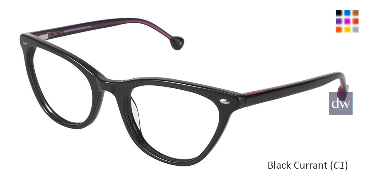 Black Currant (C1) Lisa Loeb Whistling Eyeglasses.