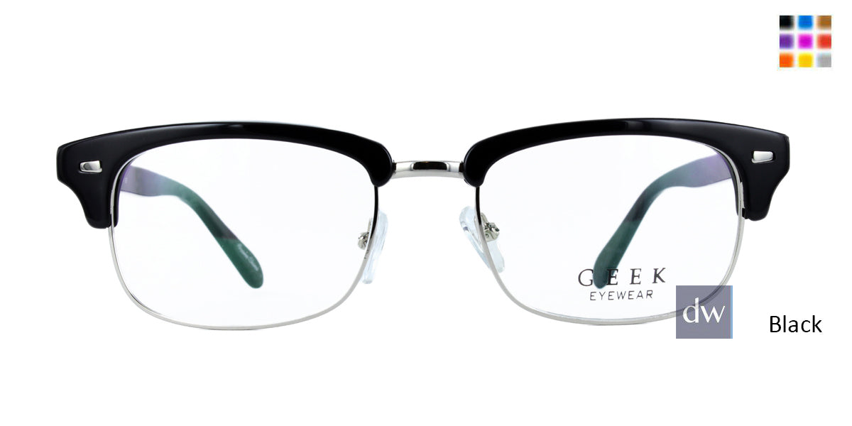 Black/Silver GEEK 201 Eyeglasses
