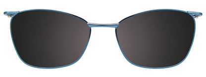Easy Clip EC522 Modified Oval Eyeglasses — Sunglass Clip-On Included