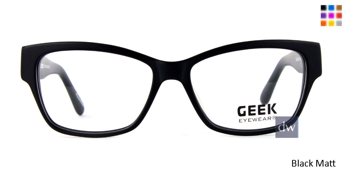 Shiny Black GEEK Fancy Cat Eyeglasses