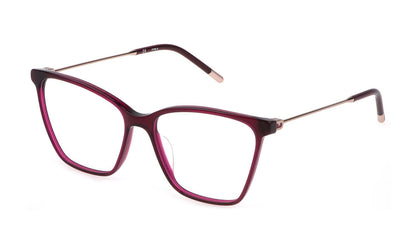 Bordeaux Red:
Furla VFU635 Square Eyeglasses in Bordeaux Red — women's full plastic frame, no hinges, prescription-ready
