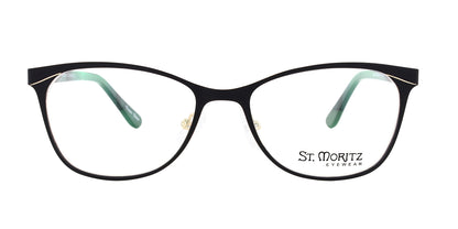 Black/Gold ST. Moritz BROOKE Eyeglasses