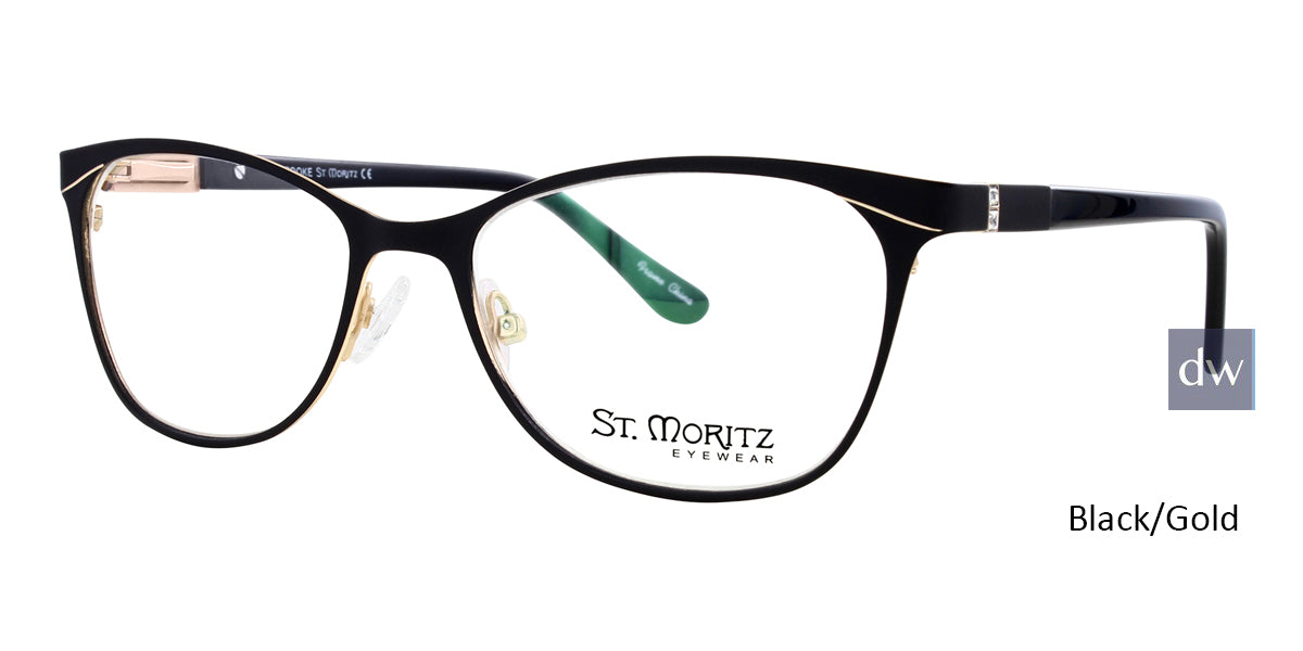 Black/Gold ST. Moritz BROOKE Eyeglasses