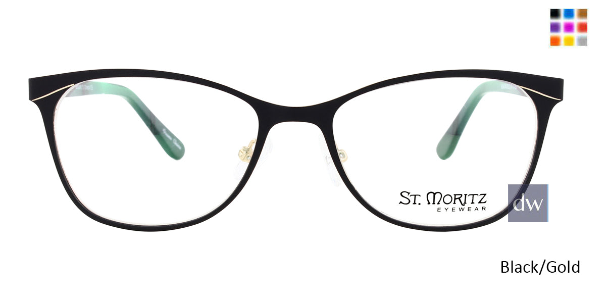 Black/Gold ST. Moritz BROOKE Eyeglasses