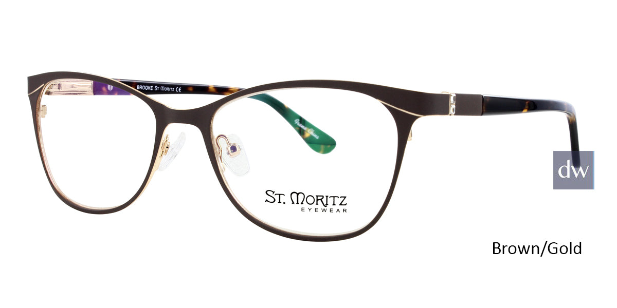 Brown/Gold ST. Moritz BROOKE Eyeglasses