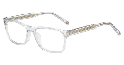 Jones New York VJOM562 Rectangle Eyeglasses in Crystal — men's full acetate frame
