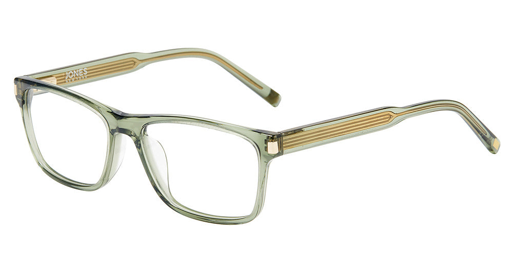 Jones New York VJOM562 Rectangle Eyeglasses in Crystal Green — men's full acetate frame
