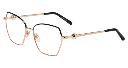 Copper Gold w/ Color Parts:
Furla VFU871 Geometric Eyeglasses in Copper Gold w/ Color Parts — women's full metal frame, spring hinges, prescription-ready
