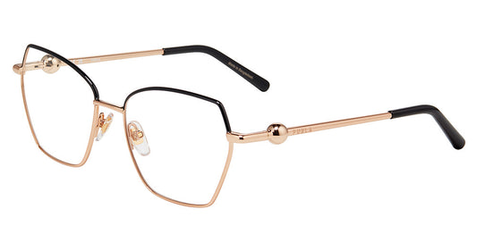 Copper Gold w/ Color Parts:
Furla VFU871 Geometric Eyeglasses in Copper Gold w/ Color Parts — women's full metal frame, spring hinges, prescription-ready
