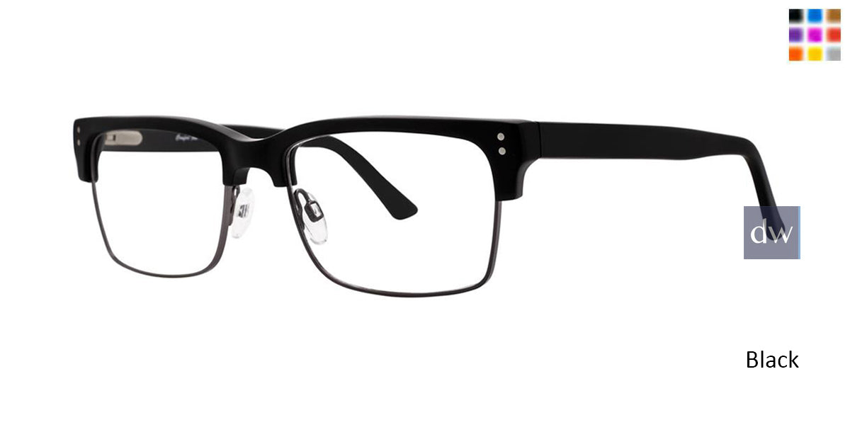 Black Comfort Flex Adam Eyeglasses.