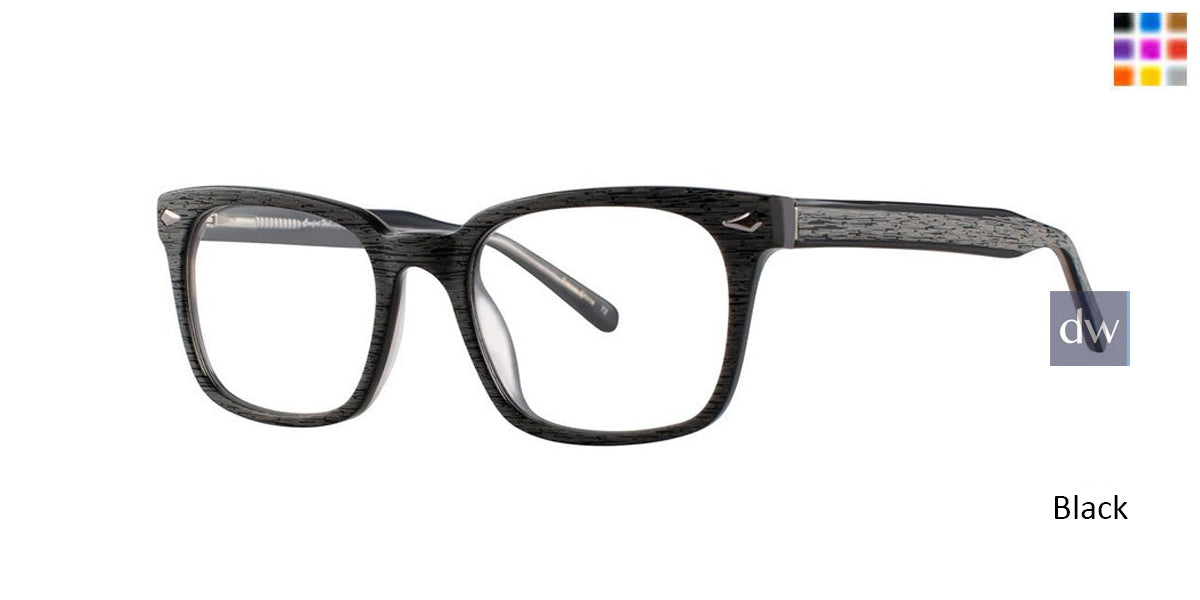 Black Comfort Flex Cassius Eyeglasses.