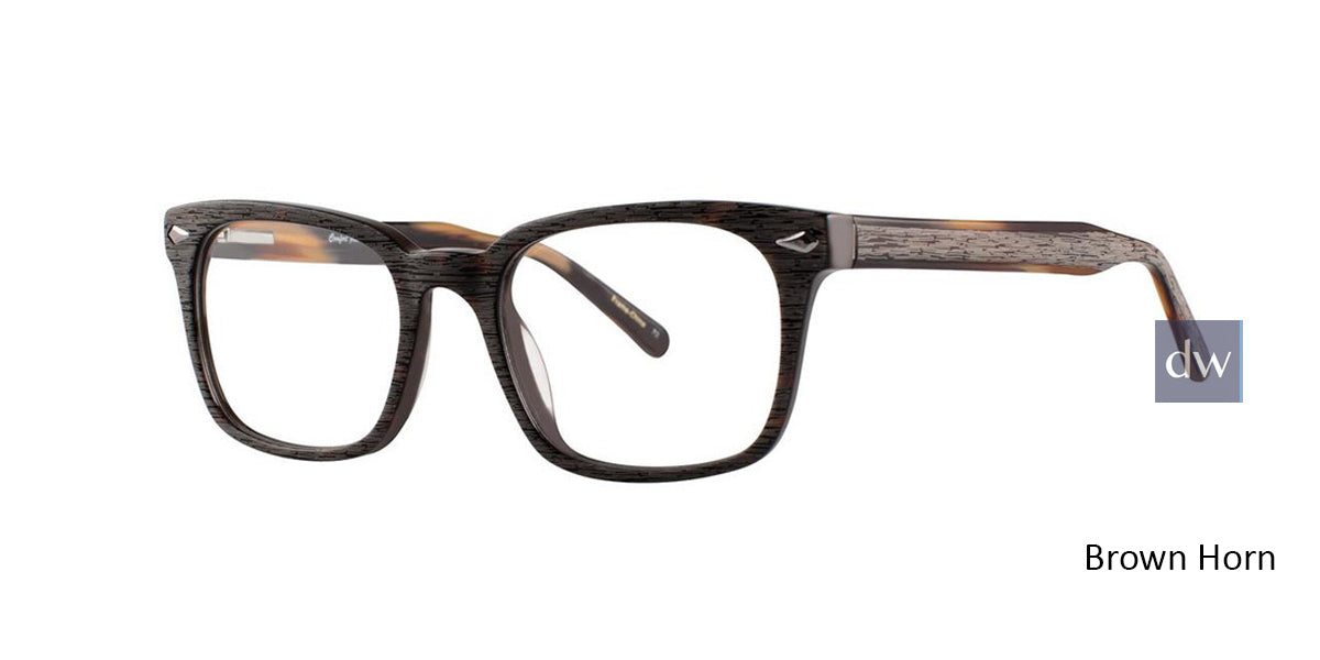 Brown Horn Comfort Flex Cassius Eyeglasses.
