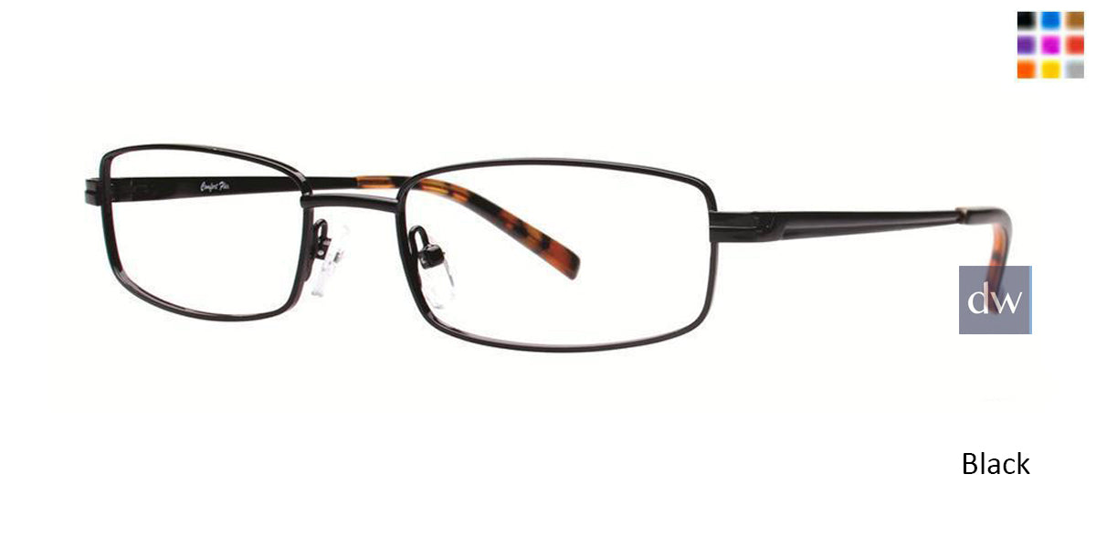 Black Comfort Flex Gavin Eyeglasses.