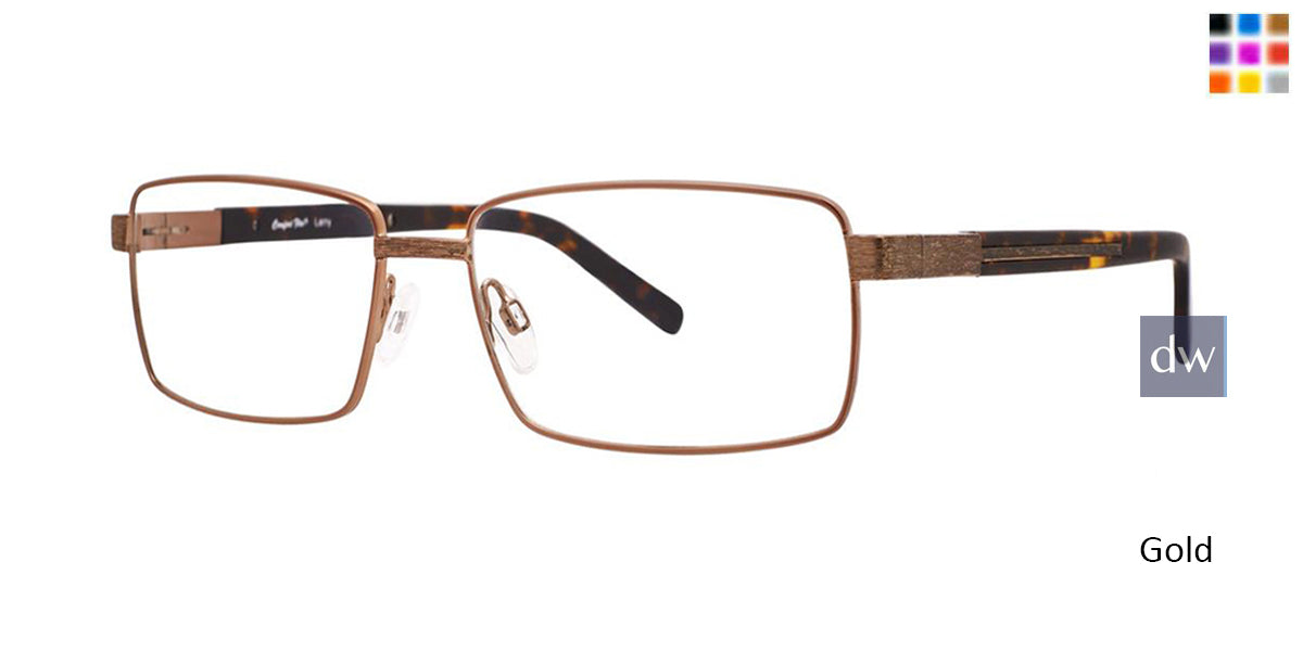 Gold Comfort Flex Larry Eyeglasses.