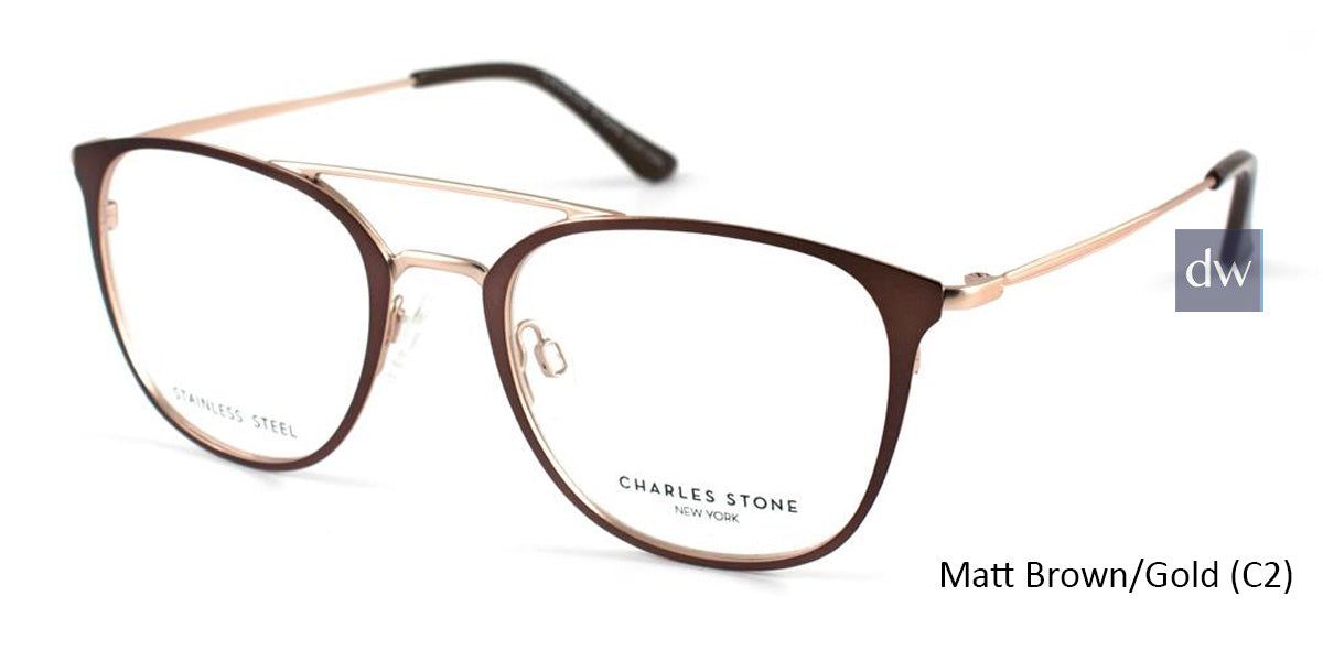 Matt Brown/Gold (C2) William Morris Charles Stone NY CSNY30013 Eyeglasses