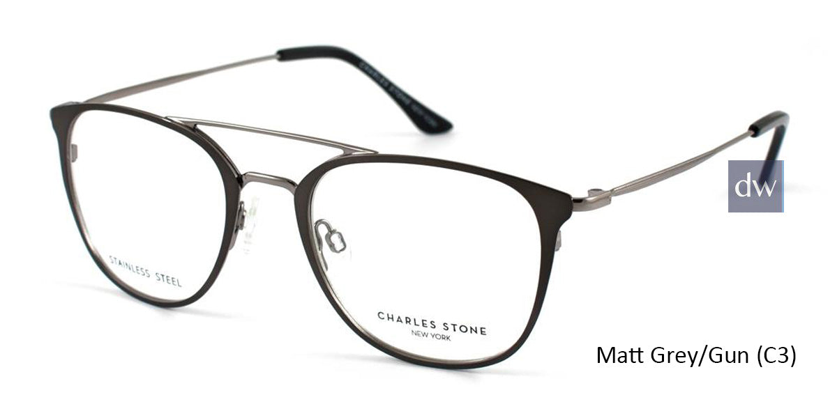 Matt Grey/Gun (C3) William Morris Charles Stone NY CSNY30013 Eyeglasses