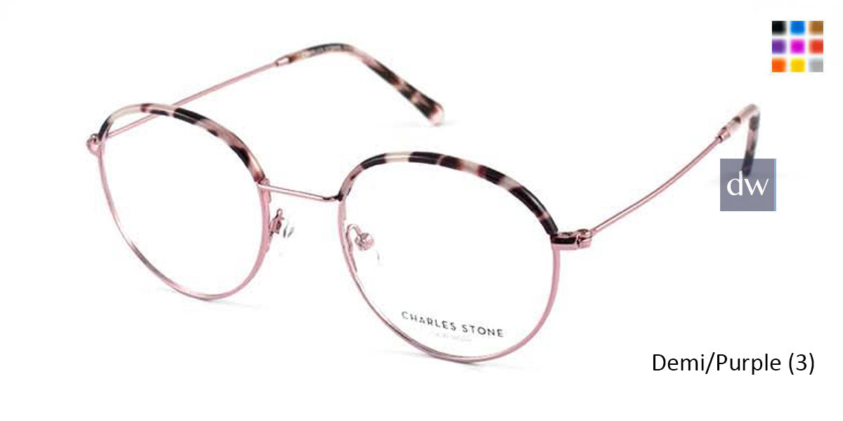 Demi/Purple (3) William Morris Charles Stone NY CSNY30028 Eyeglasses - Teenager