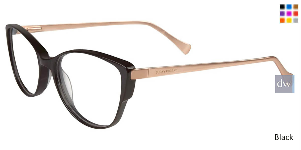 Black Lucky Brand D209 Eyeglasses.