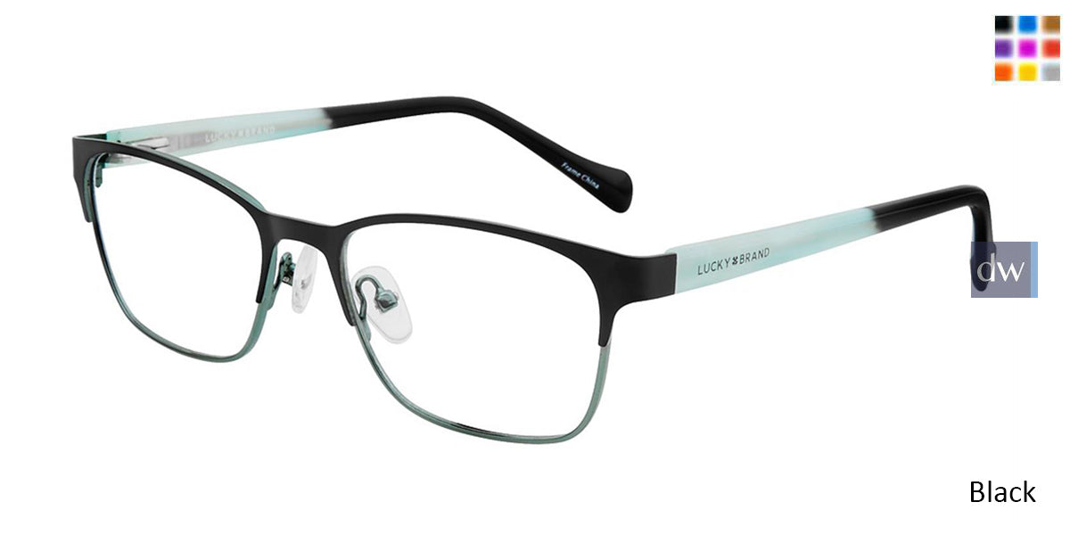 Black Lucky Kid D715 Eyeglasses - Teenager