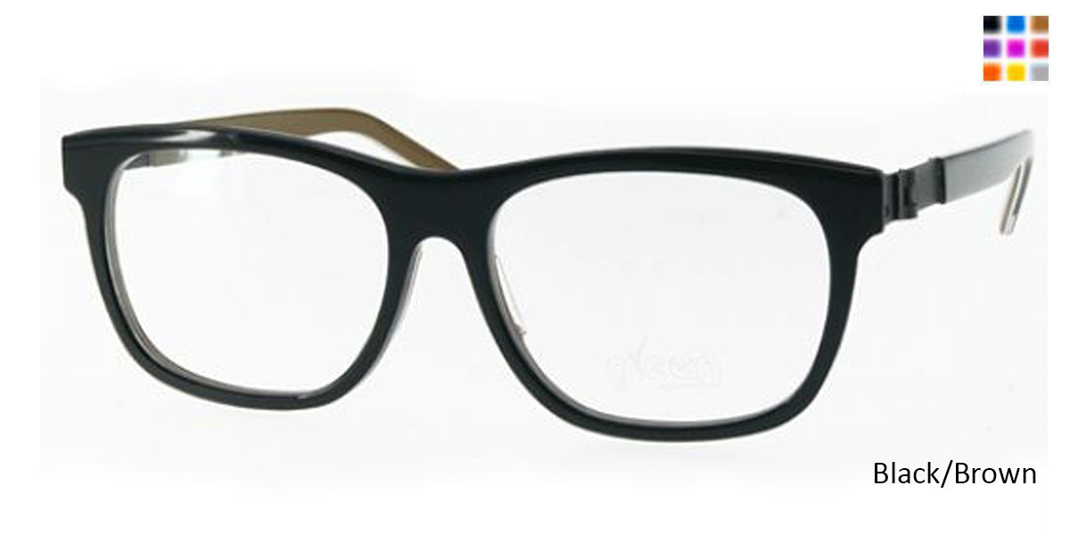 Black/Brown Free-Form FFA984 Eyeglasses.