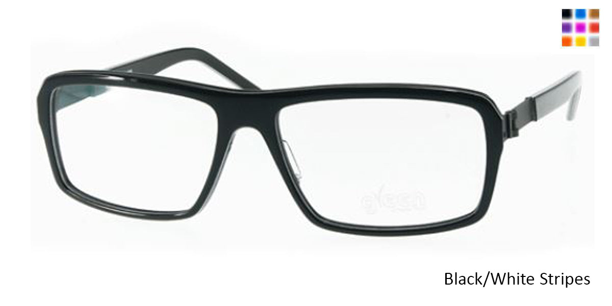 Black/White Stripes Free-Form FFA985 Eyeglasses