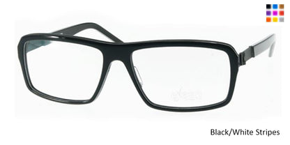 Black/White Stripes Free-Form FFA985 Eyeglasses