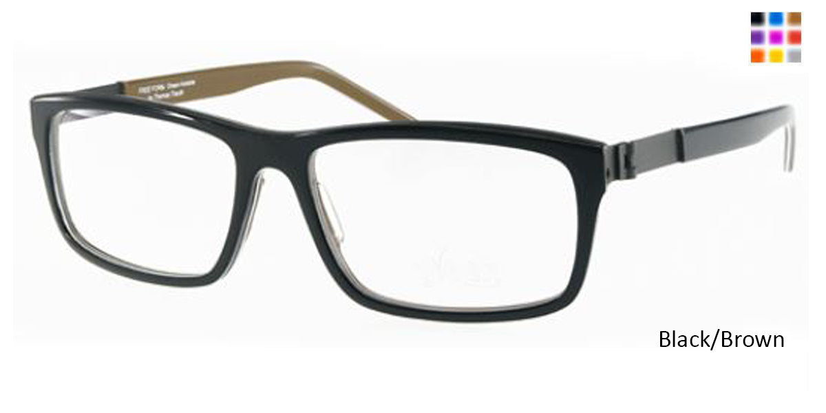 Black/Brown Free-Form FFA986 Eyeglasses