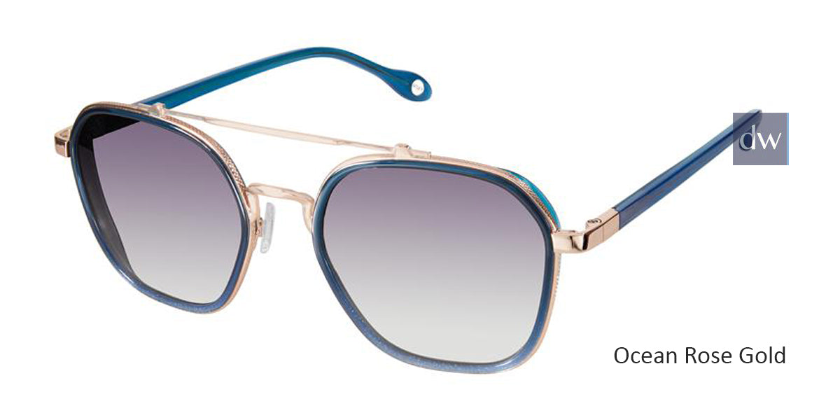 Ocean Rose Gold Fysh F-2048 Sunglasses.