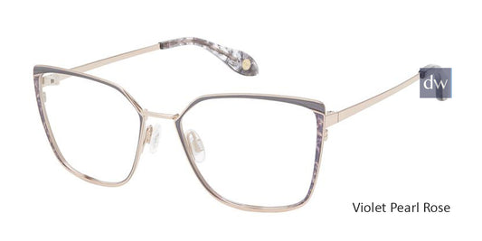 Violet Pearl Rose Fysh 3651 Eyeglasses.