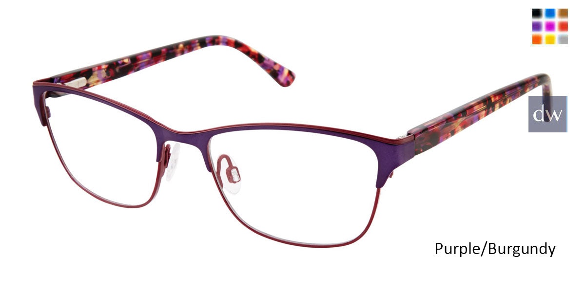 Purple/Burgundy Geoffrey Beene G222 Eyeglasses
