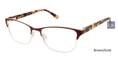 Brown/Gold Geoffrey Beene G222 Eyeglasses