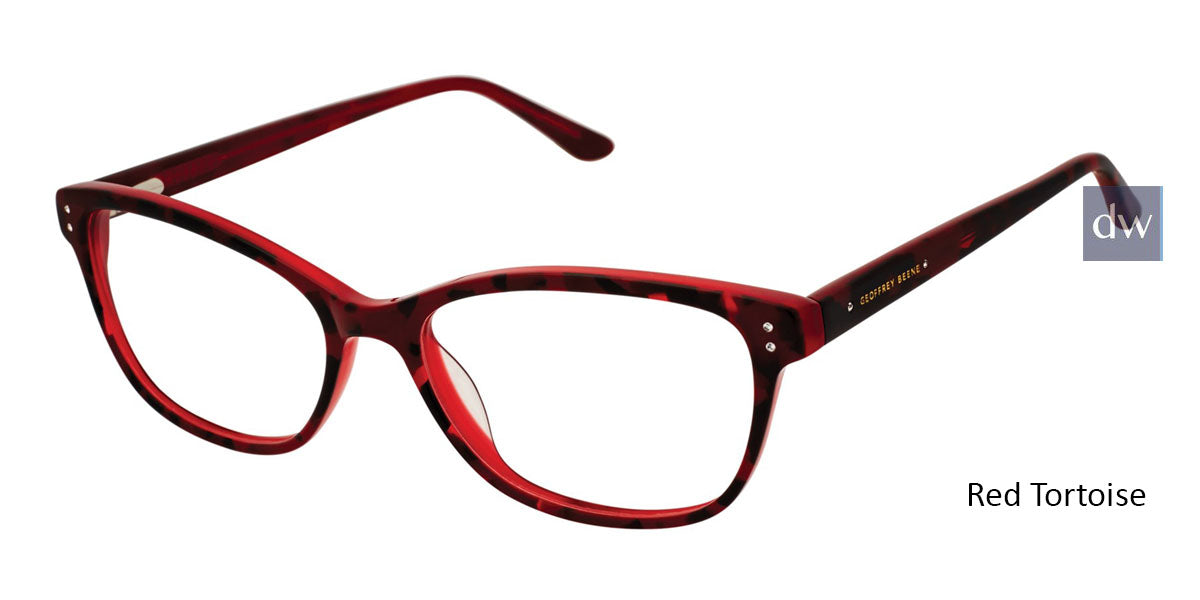 Red Tortoise Geoffrey Beene G319 Eyeglasses