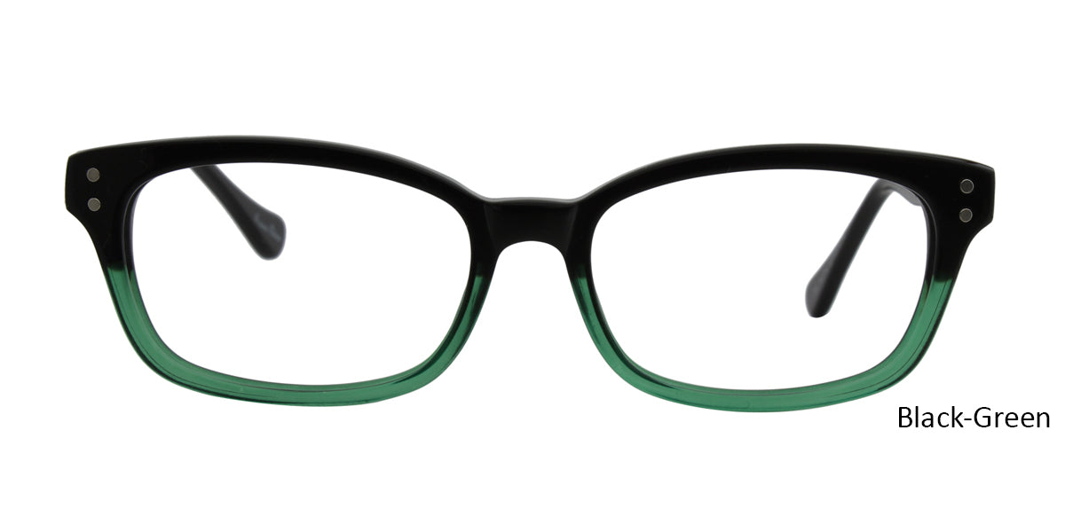 Black/Green GEEK 119 L Eyeglasses - Teenager