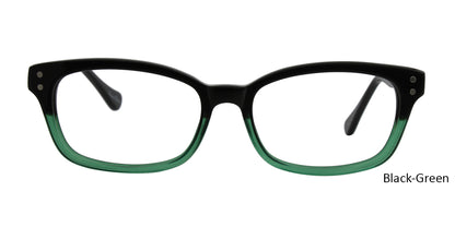 Black/Green GEEK 119 L Eyeglasses - Teenager