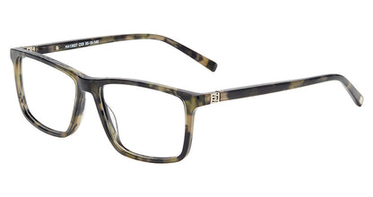 Jones New York VJOM560 Rectangle Eyeglasses in Green Havana — men's full acetate frame
