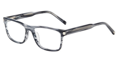 Jones New York VJOM562 Rectangle Eyeglasses in Grey Horn — men's full acetate frame
