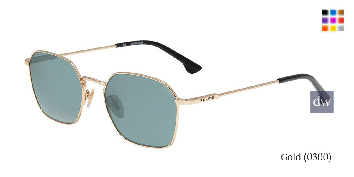 Gold(0300) Police SPL970 Sunglasses.