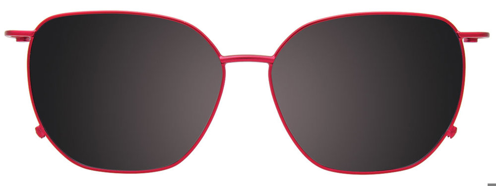 Transparent Dark Red  Red Clip On