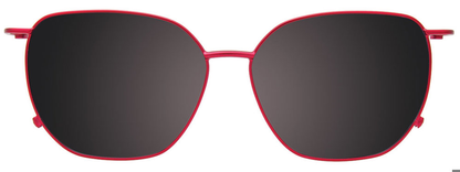 Transparent Dark Red  Red Clip On
