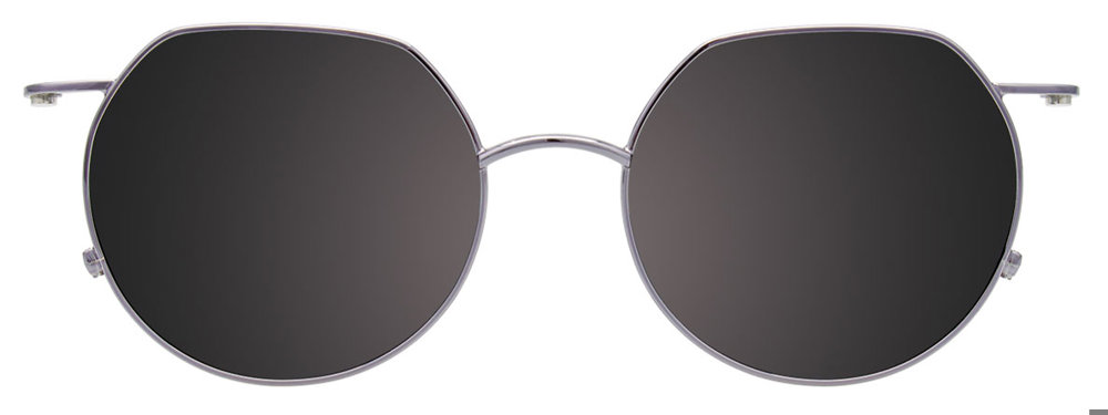 Transparent Grey Blue Clip On