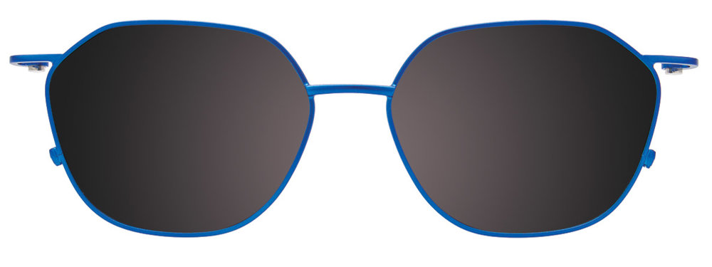Crystal Brushed Blue Steel Clip On