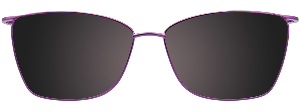 Matt Purple Shiny Silver Clip On
