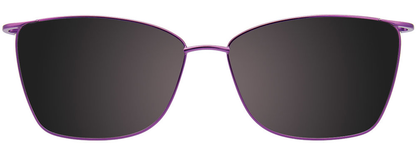 Matt Purple Shiny Silver Clip On