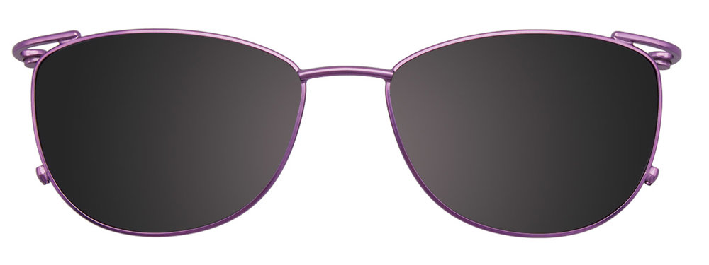 Satin Light Lavender Shiny Silver Clip On