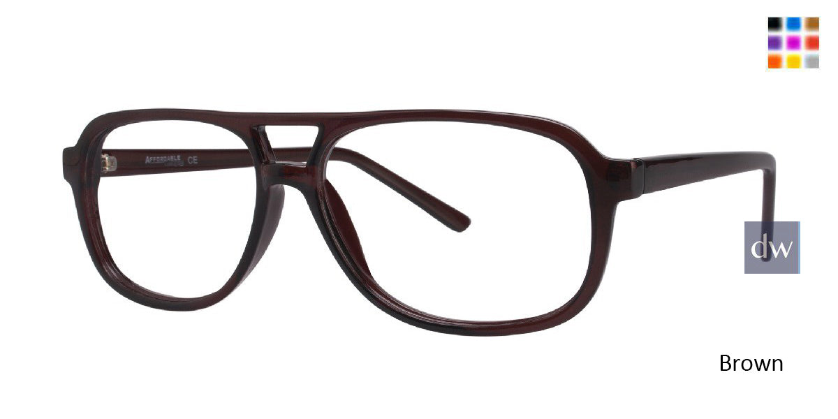 Brown Affordable Designs Justin Eyeglasses.